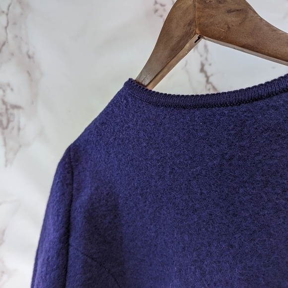 Geiger Jacket Women Medium 40 Purple Boiled Wool Button Crop Retro Vintage - Picture 11 of 13